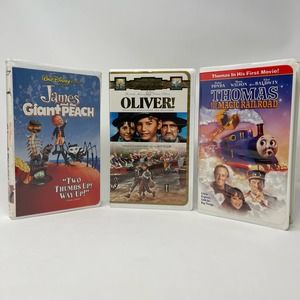 VHS Lot Thomas the Train Magic Railroad Oliver James and the Giant Peach